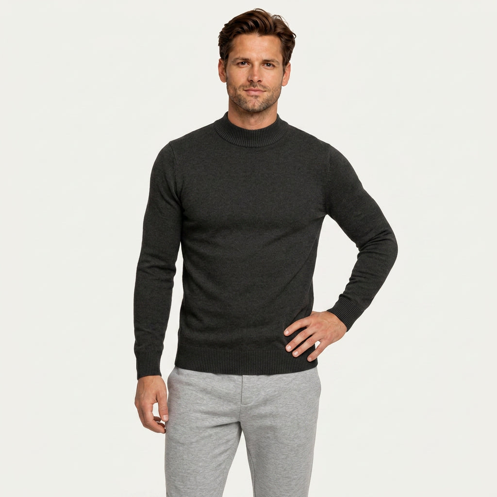 Pull Homme Col Montant en Maille