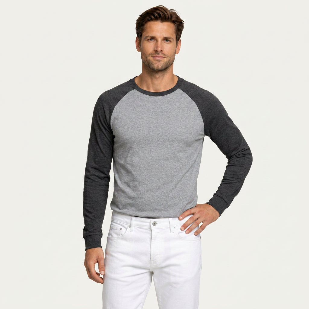 T-Shirt Homme Manches Longues en Coton