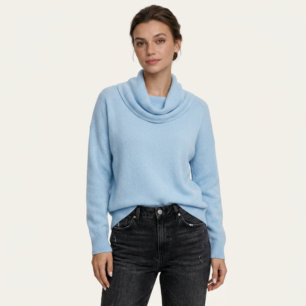 Pull Femme en Maille à Col Bénitier