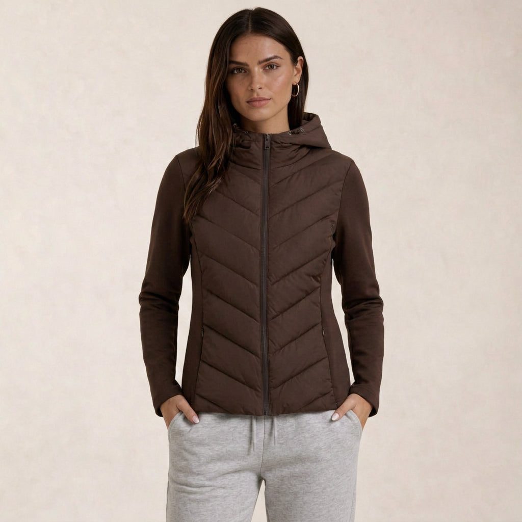 Doudoune Cintrée Femme à Capuche