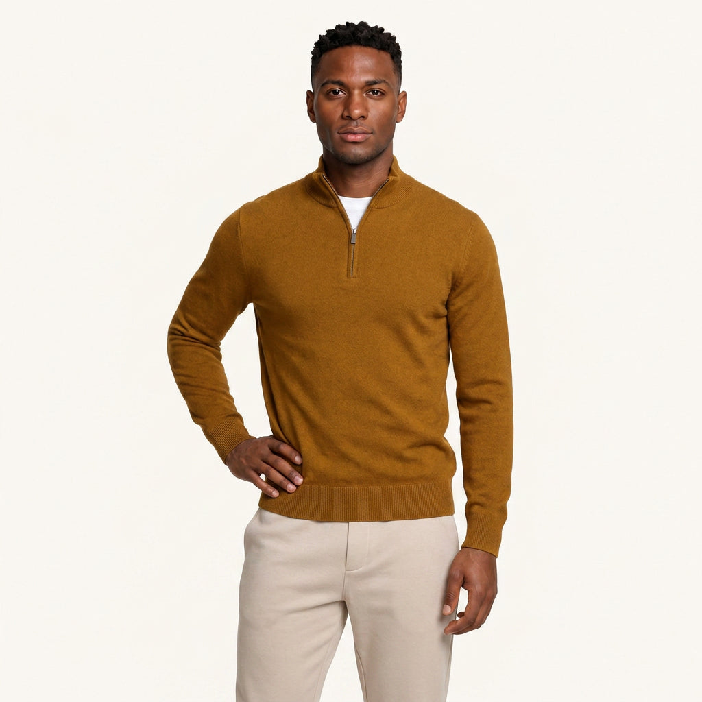 Pull Camionneur Homme Col Zippé