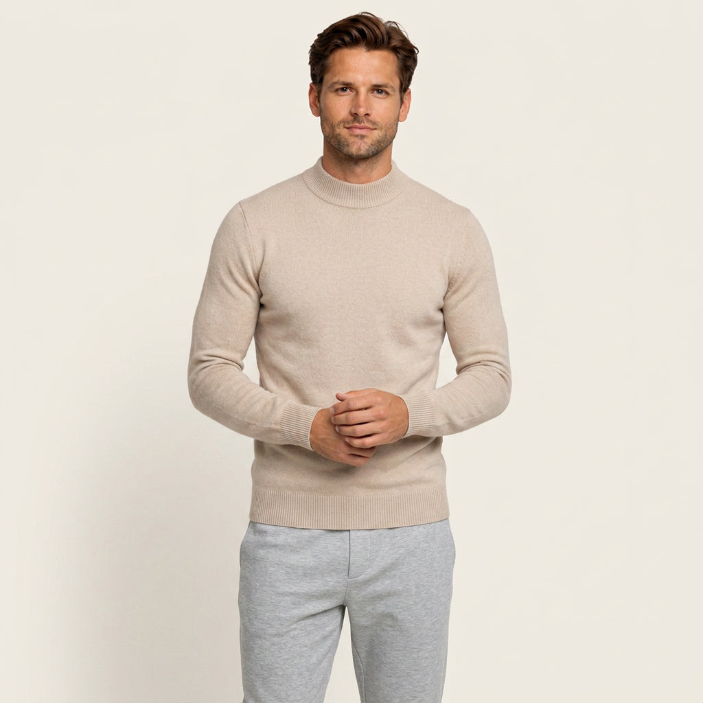 Pull Homme Col Montant en Maille