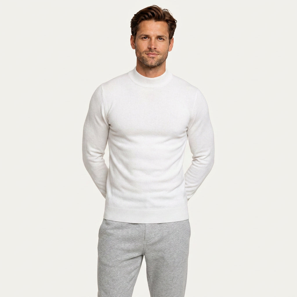 Pull Homme Col Montant en Maille