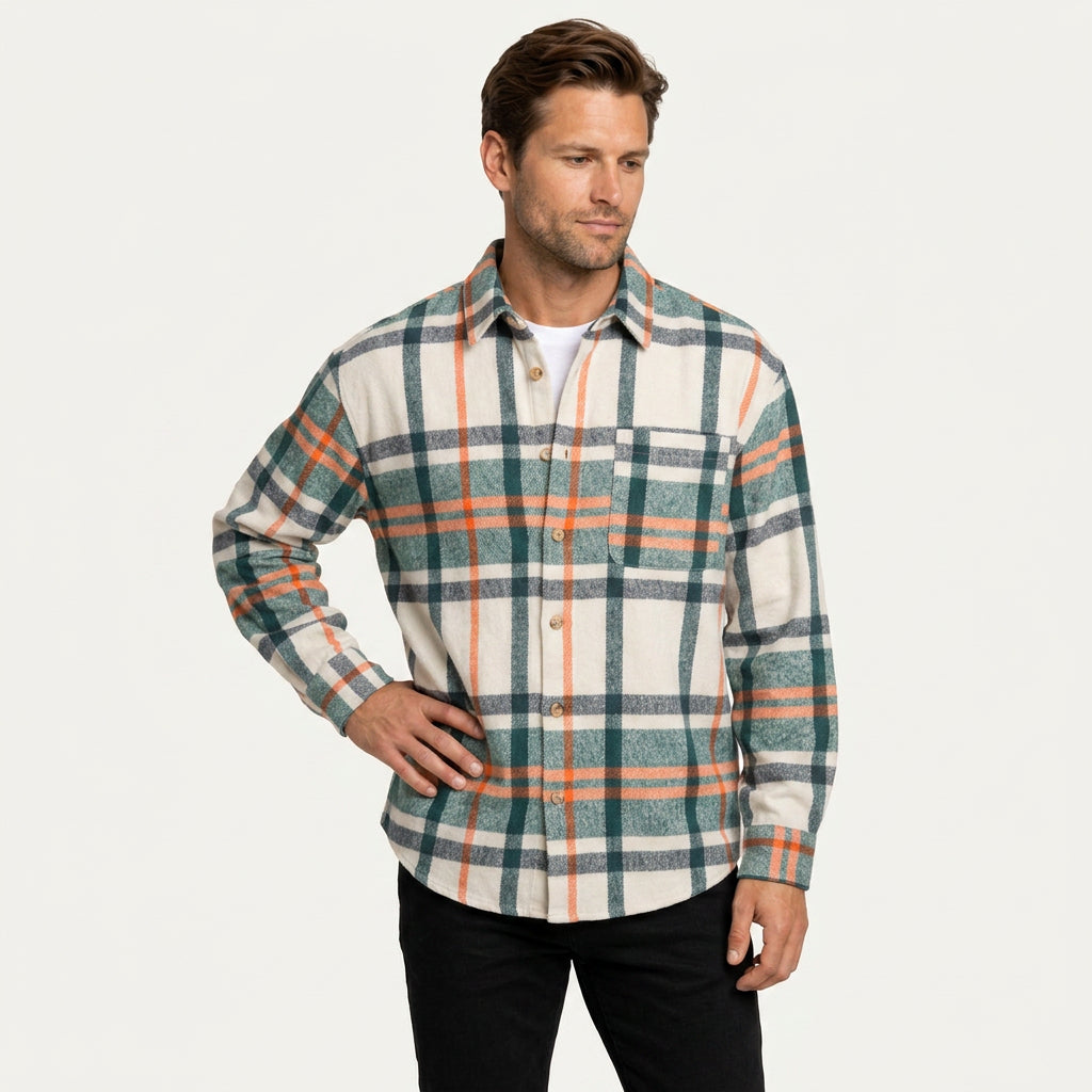 Surchemise Homme à Carreaux Coupe Oversize