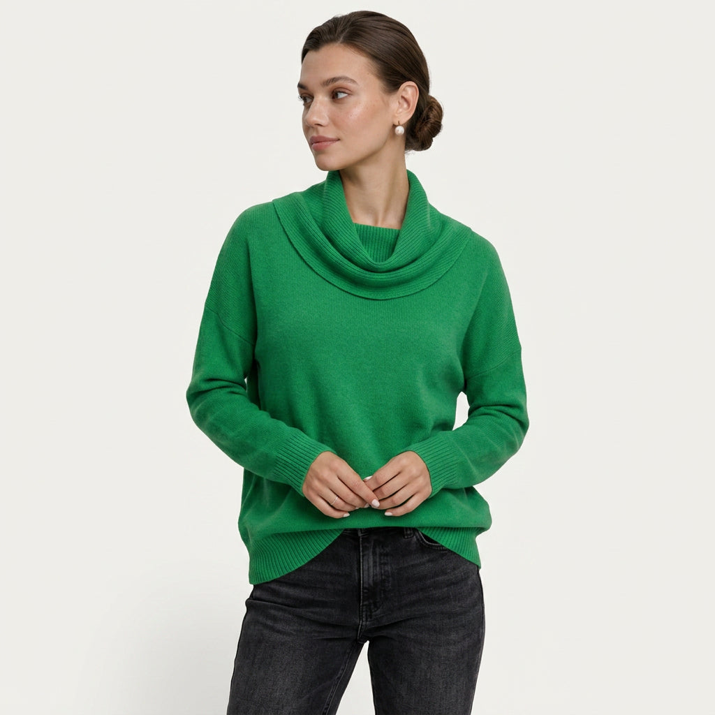 Pull Femme en Maille à Col Bénitier