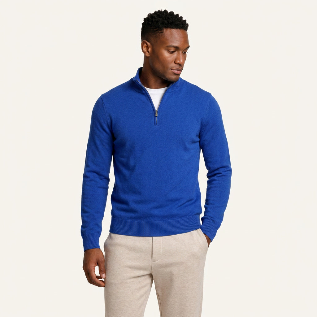Pull Camionneur Homme Col Zippé
