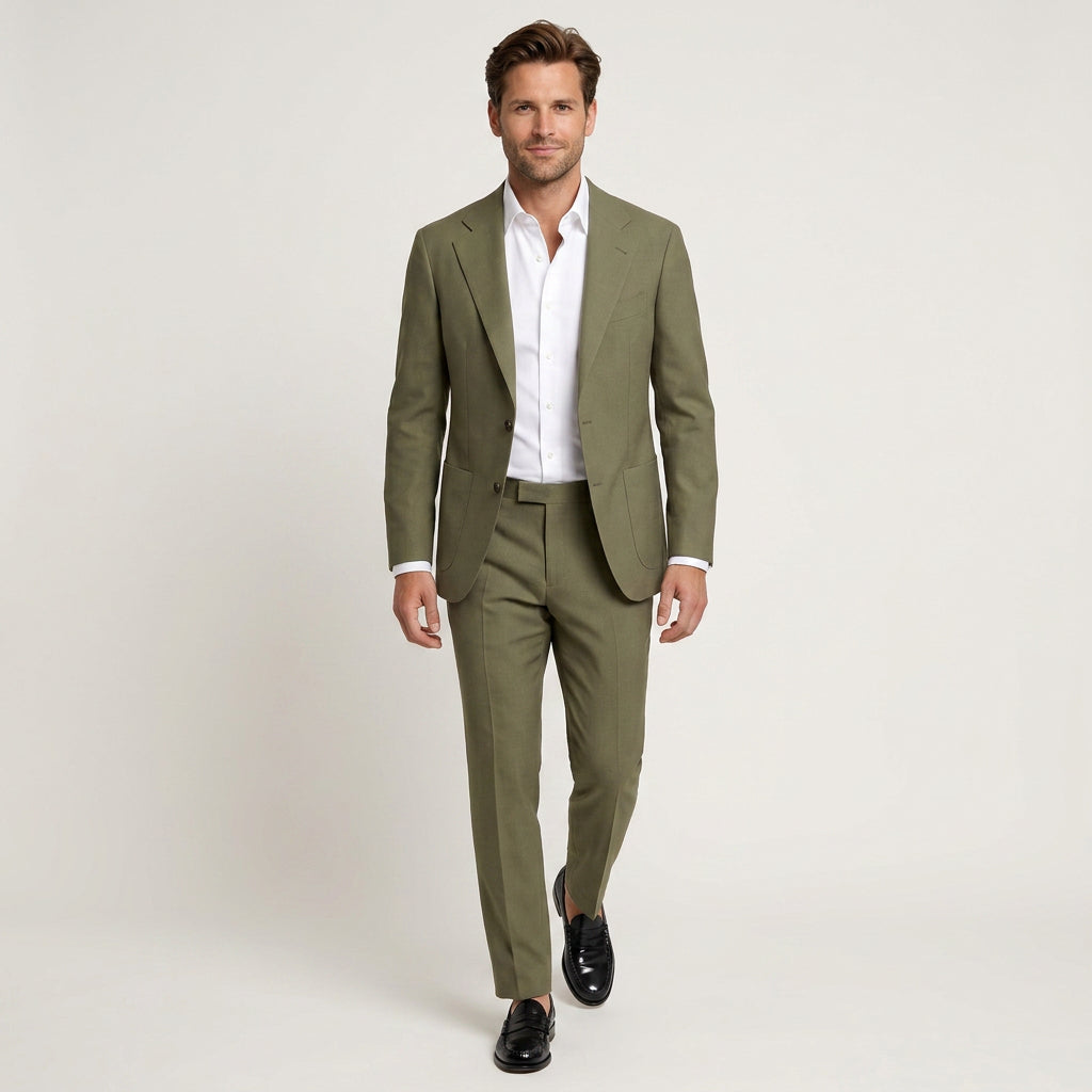 Costume Homme Deux Pièces Blazer Revers Crantés