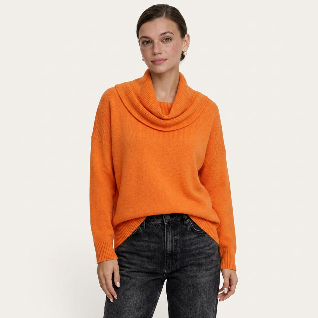 Pull Femme en Maille à Col Bénitier