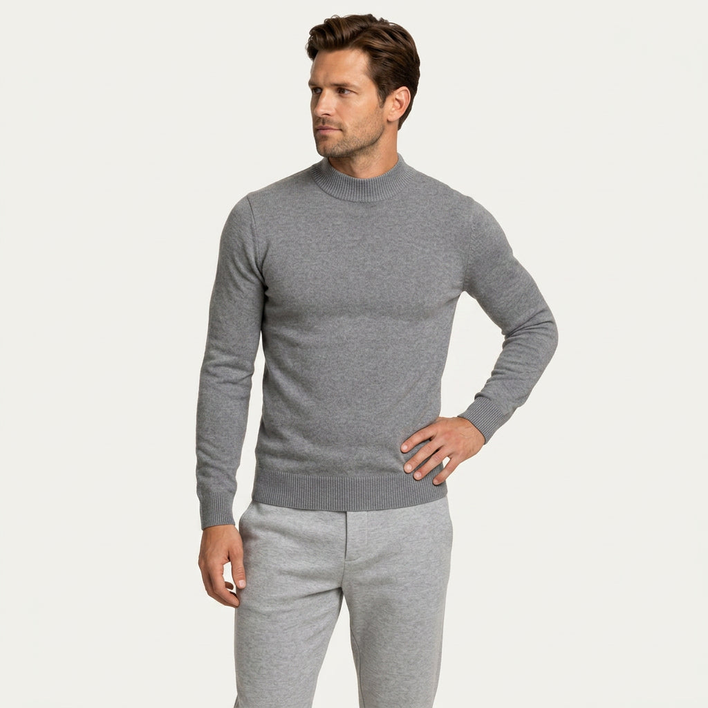 Pull Homme Col Montant en Maille